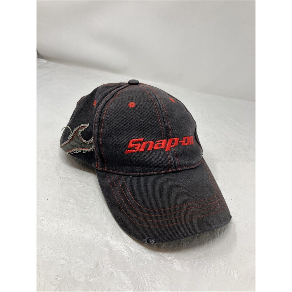 Snap-On Tools Distressed Wrench Adjustable Hat Cap Red Black